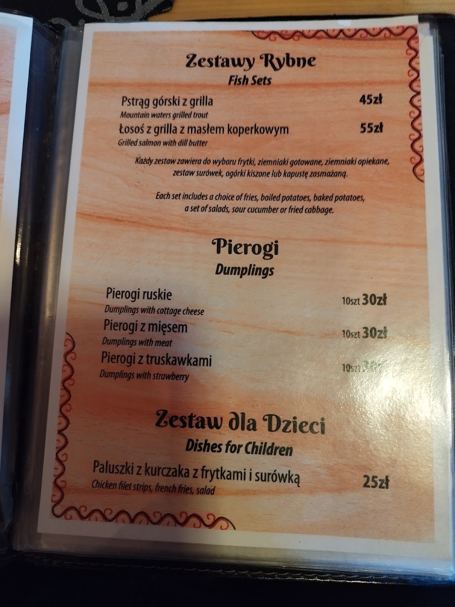 Menu Karczma Na Wiyrchu-10
