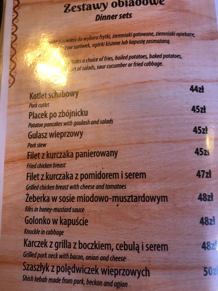 Menu Karczma Na Wiyrchu-8